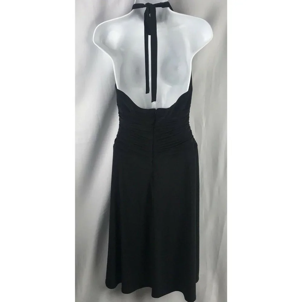 Jones New York Dress Womens Size 10 Black Lace Halter Cocktail Party - Picture 3 of 5